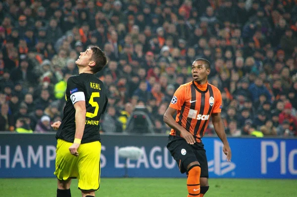 Pertandingan sepak bola Shakhtar Borussia — Stok Foto