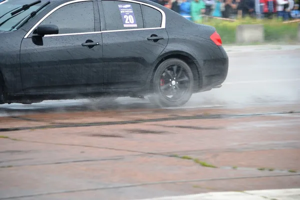 Unidentified drivers during drag racing championship — Stock Photo, Image