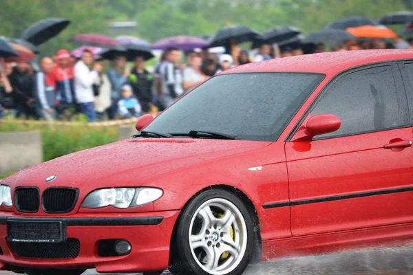 Unbekannte Fahrer bei Drag-Race-Meisterschaft — Stockfoto