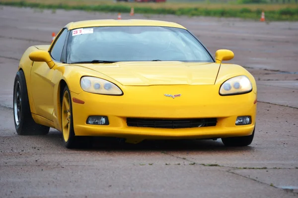 Unidentified driver during drag racing championship — Stock Photo, Image