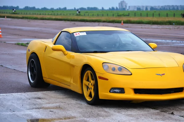 Unidentified driver during drag racing championship — Stock Photo, Image