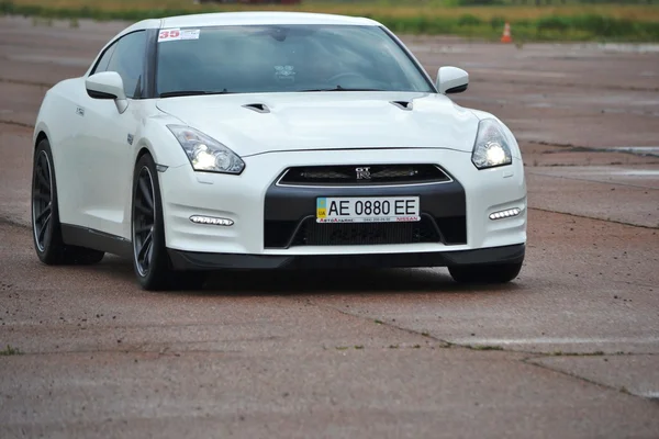 Pilote non identifié pendant le championnat de course de drag — Photo