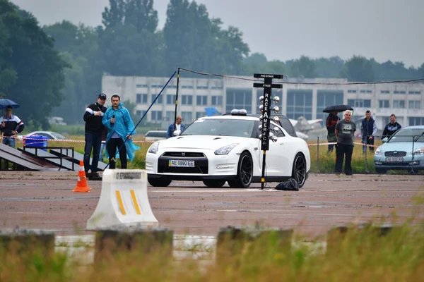 Neidentifikovaný ovladače během drag racing championship — Stock fotografie