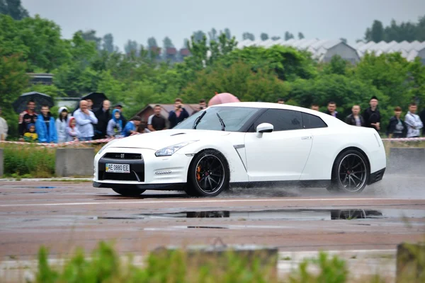 Unbekannte Fahrer bei Drag-Race-Meisterschaft — Stockfoto