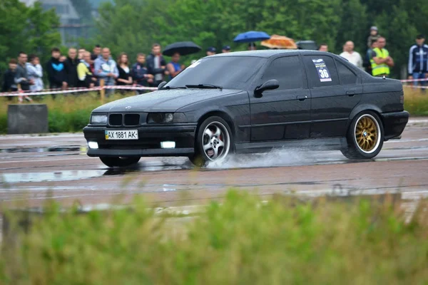 Piloti non identificati durante il campionato di drag racing — Foto Stock