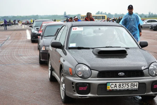 Unidentified drivers during drag racing championship — Stock Photo, Image