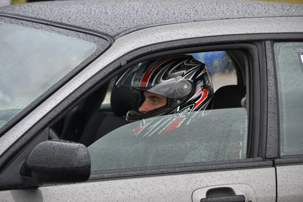 Unbekannte Fahrer bei Drag-Race-Meisterschaft — Stockfoto