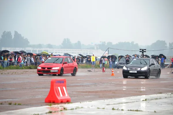 Unidentified drivers during drag racing championship — Stock Photo, Image