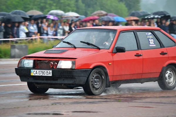 Неизвестные велогонщики во время чемпионата по гонкам Стоковая Картинка