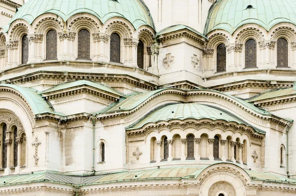 Horizontal view of the facade of the Alexander Nevsky Cathedral, — Stock Photo, Image