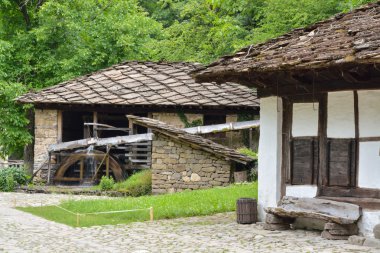 su değirmeni, bir eski ev ve ahşap Bank ın etara, Bulgaristan