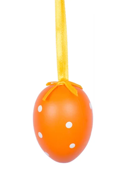 Orange Easter egg isolated on white background — Stock Photo, Image