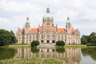 manzara new town Hall Hannover, Almanya