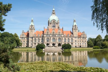manzara new town Hall Hannover, Almanya
