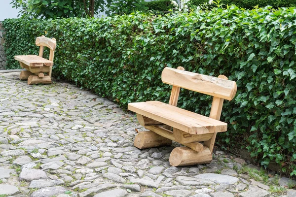 ahşap banklar, etara, Bulgaristan ile döşeli cadde
