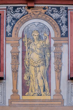 detay eski rathaus, Tübingen eski şehir, Almanya