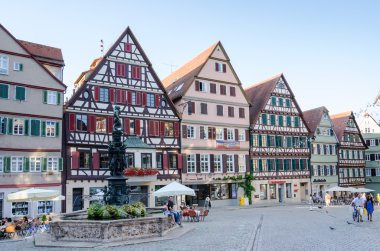 sokak görünümü tubingen eski şehir, Almanya