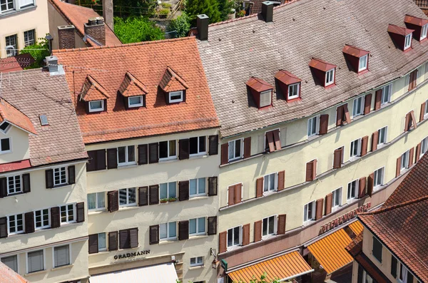 Letecký pohled na staré město tubingen, Německo — Stock fotografie