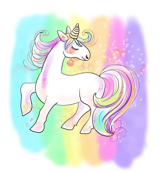 Fairy Magic Unicorn Fairy Illustration Children — Stockfoto