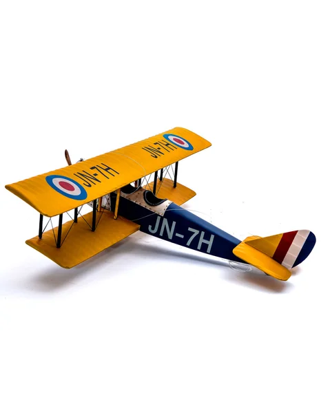 Toy airplane model yellow — Stock Photo, Image