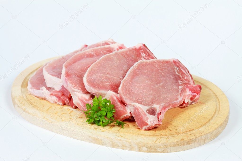 Pork chops with bones