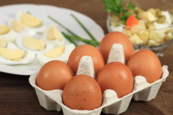 Eggs cooking — Stock Photo, Image
