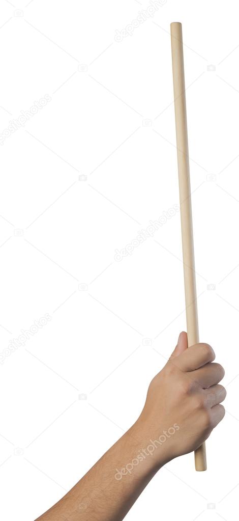 Hand holding a stick