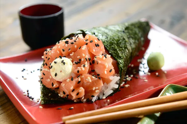 Mâncare japoneză - Temaki — Fotografie, imagine de stoc