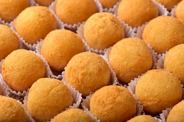 Deep Fried Cheese Balls Typical Brazilian Party Food Appetizer Delivery — Foto de Stock