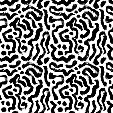 Eğri çizgi fırça darbeleriyle kusursuz desen