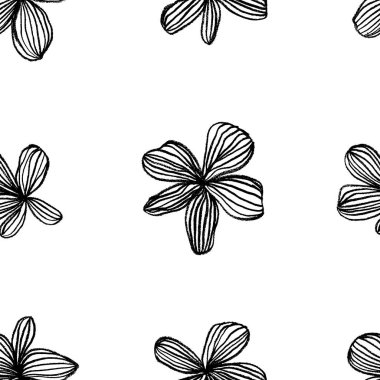 Soyut papatya tarağı çiçeğinin pürüzsüz deseni