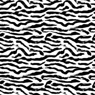 Siyah ve beyaz zebra çizgileri kusursuz desen.