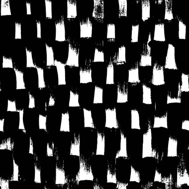 Elle çizilmiş siyah kareli vektörsüz desen