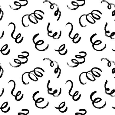 Siyah boya fırça darbeleri pürüzsüz desen.