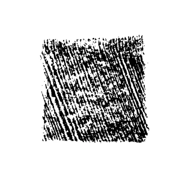 スクリブル四角形のベクトル図 ラフなエッジとスクリブルと黒の正方形のテクスチャ 白地に孤立した手描きのグランジブラシストローク ベクトルブラック塗装長方形の形状 — ストックベクタ
