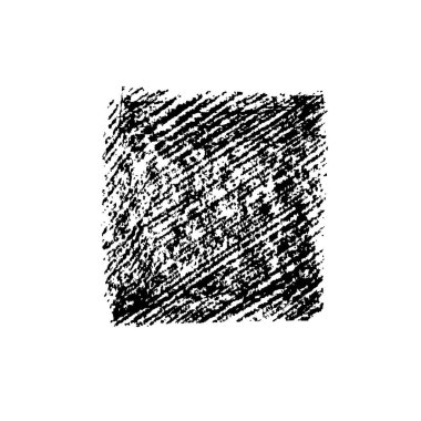 Grunge kare şablon arkaplan dokusu ile. Siyah vektör kare ya da dikdörtgen şeklinde karalamalar. El çizimi fırça darbesi beyaza izole edilmiş. Metin için kirli grunge tasarım kutusu veya şablonu