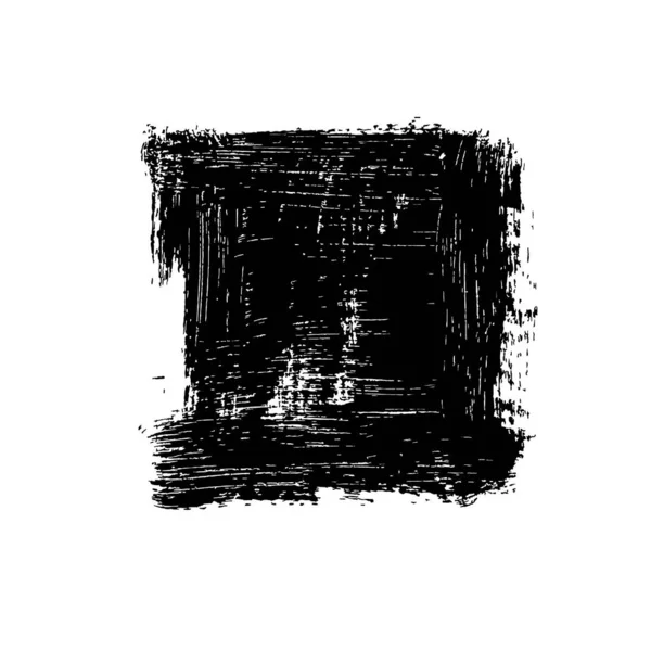 Чорний Гранжевий Квадрат Ізольований Білому Тлі Шаблон Друку Банера Реклами — стоковий вектор