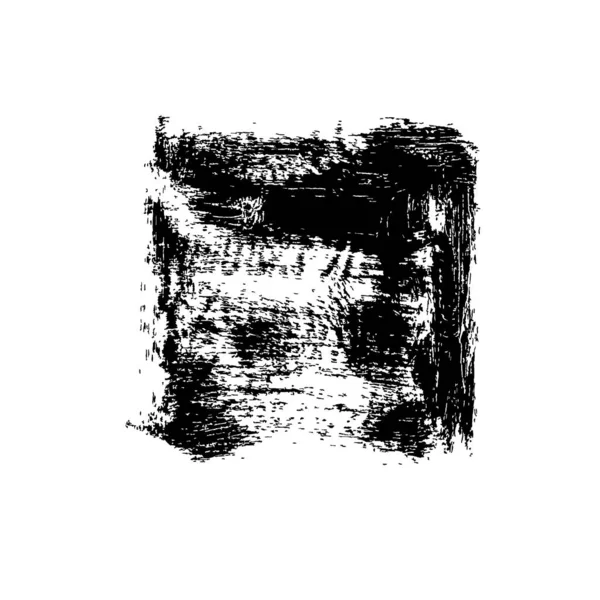 Μαύρο Grunge Τετράγωνο Μουτζούρες Χειροποίητη Τετράγωνη Σιλουέτα Μαύρο Μελάνι Ορθογώνιο — Διανυσματικό Αρχείο