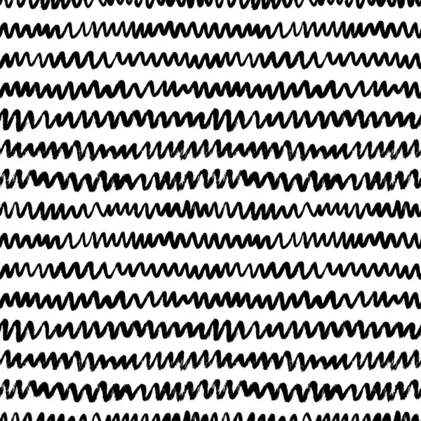 Zig Zag Vector Seamless Pattern Abstract Grunge Geometric Lines Texture - Stok Vektor