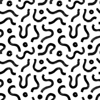 Kalın dokusal kıvrımlı çizgiler ve dairesel vektörsüz desen. Elle çizilmiş kuru fırça darbeleri. Organik grunge lekeleri ve yuvarlak şekiller. Organik yuvarlak labirent çizgileri süslemesi.