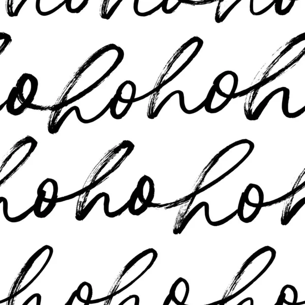Seamless Pattern Phrase Hand Drawn Lettering Ornament Seamless Texture Merry — Stockvektor