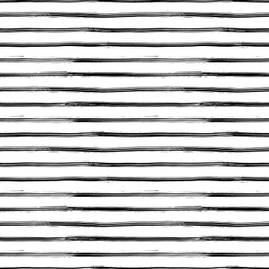 Elle çizilmiş ince çizgileri olan kusursuz bir desen. Elle boyanmış pis mürekkep karalamaları siyah ve beyaz renklerde. Yatay basit çizgiler, desen fırçası darbeleri. Klasik siyah beyaz çizgili desen.