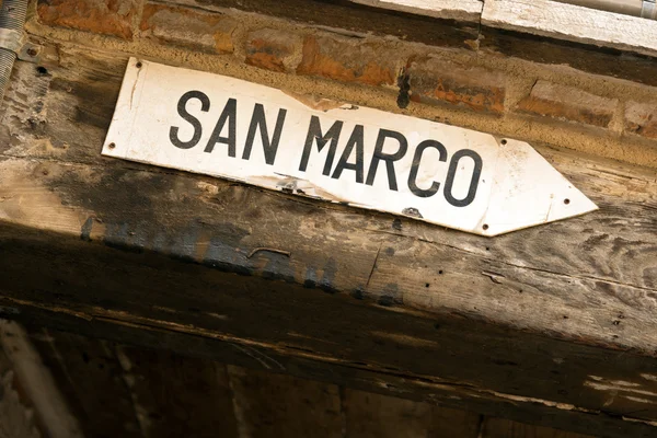Directions to San Marco Square — Stock Photo, Image