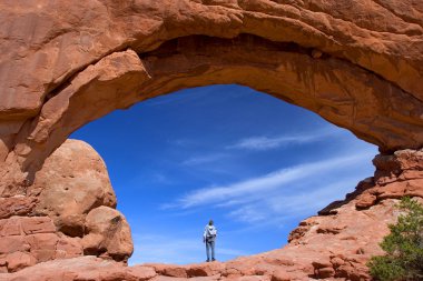 Man standing on rock clipart