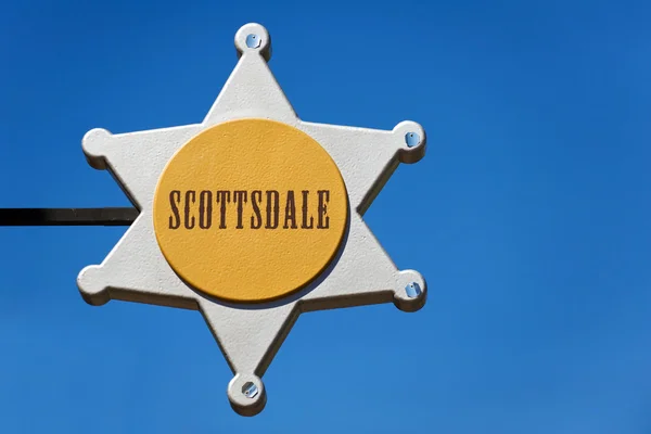 Знак города в Старом городе Скоттсдейла — стоковое фото