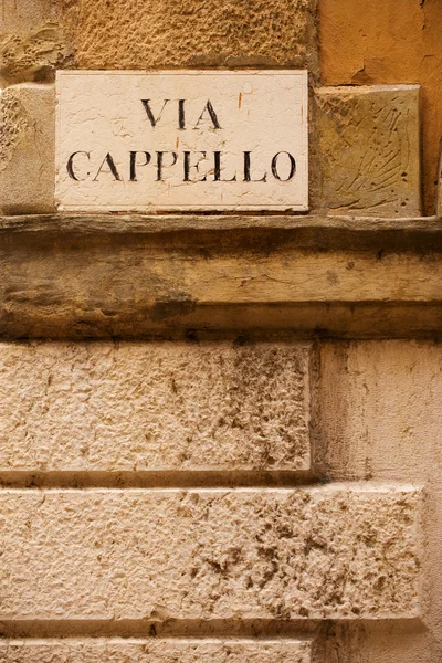 Verona ulica znak — Zdjęcie stockowe