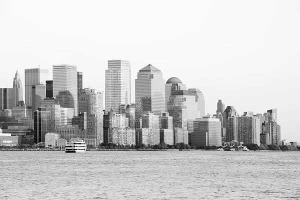 Manhattan Downtown in black and white — Stock Photo, Image