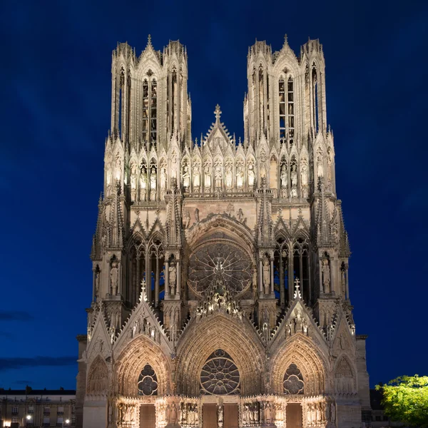 Kathedraal van Reims Rechtenvrije Stockafbeeldingen