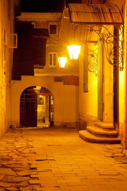 Lviv tarihi binalar avlusu
