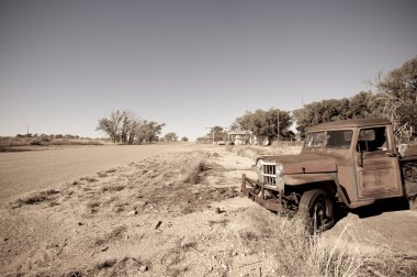 bize eski paslı arabaya route 66, texas